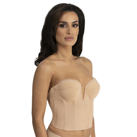 NWT Dominique low back strapless bustier 40C Mocha - Picture 3 of 7